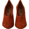 Dolce & Gabbana Women's Elegant Cognac Suede Pumps