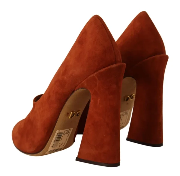 Dolce & Gabbana Women's Elegant Cognac Suede Pumps