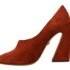 Dolce & Gabbana Women's Elegant Cognac Suede Pumps