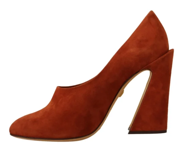 Dolce & Gabbana Women's Elegant Cognac Suede Pumps