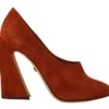 Dolce & Gabbana Women's Elegant Cognac Suede Pumps
