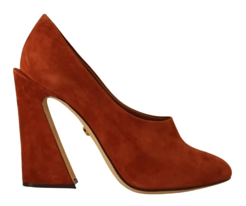 Dolce & Gabbana Women's Elegant Cognac Suede Pumps