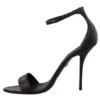 Dolce & Gabbana Women's Elegant Ostrich Leather Ankle Strap Heels