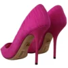 Dolce & Gabbana Women's Elegant Pink Tulle Mesh Heels Pumps