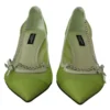 Dolce & Gabbana Women's Enchanting Green Mesh Chain Pumps