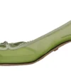 Dolce & Gabbana Women's Enchanting Green Mesh Chain Pumps