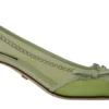 Dolce & Gabbana Women's Enchanting Green Mesh Chain Pumps