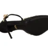 Dolce & Gabbana Women's Elegant Crystal-Embellished Mesh T-Strap Pumps