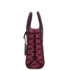 Michael Kors Women's Mirella Small Mulberry Canvas Top Zip Shopper Tote Crossbody Bag