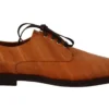 Dolce & Gabbana Women's Elegant Eel Leather Lace-Up Formal Flats