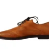 Dolce & Gabbana Women's Elegant Eel Leather Lace-Up Formal Flats