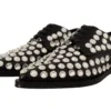 Dolce & Gabbana Women's Crystal-Embellished Leather Formal Flats