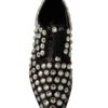 Dolce & Gabbana Women's Crystal-Embellished Leather Formal Flats