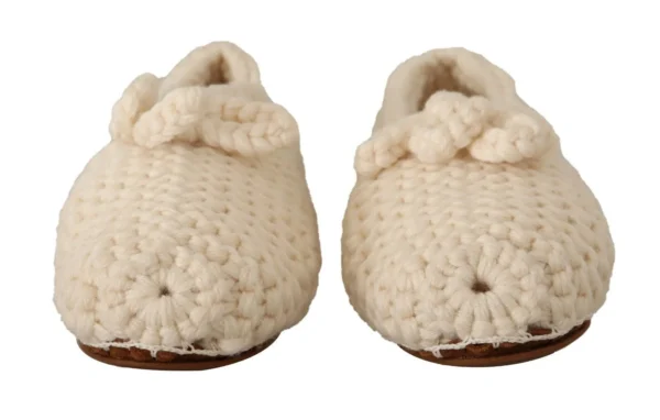 Dolce & Gabbana Women's Chic Wool Knit Ballerina Flats