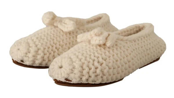 Dolce & Gabbana Women's Chic Wool Knit Ballerina Flats