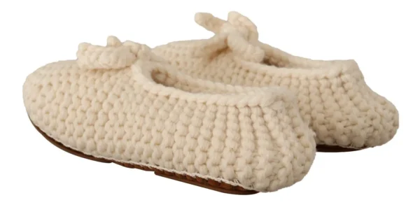 Dolce & Gabbana Women's Chic Wool Knit Ballerina Flats
