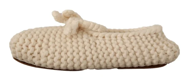 Dolce & Gabbana Women's Chic Wool Knit Ballerina Flats