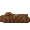Dolce & Gabbana Women's Elegant Wool Knit Ballerina Flats in Brown