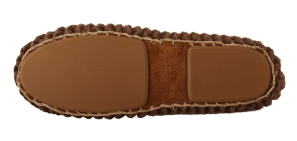 Dolce & Gabbana Women's Elegant Wool Knit Ballerina Flats