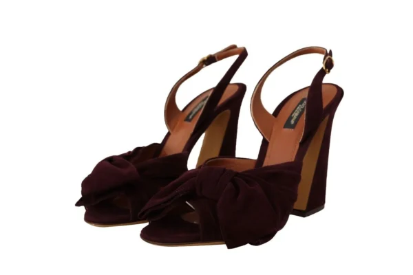 Dolce & Gabbana Women's Elegant Purple Suede Heels Sandals