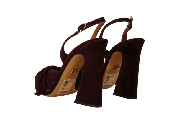 Dolce & Gabbana Women's Elegant Purple Suede Heels Sandals
