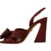 Dolce & Gabbana Women's Burgundy Bow Applique Leather Heels