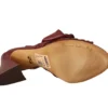 Dolce & Gabbana Women's Burgundy Bow Applique Leather Heels