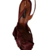 Dolce & Gabbana Women's Burgundy Bow Applique Leather Heels