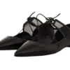 Dolce & Gabbana Women's Elegant Pointed Toe Lace-Up Ballerina Flats