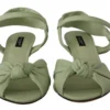 Dolce & Gabbana Women's Elegant Aqua Green Ankle Strap Crystal Sandals