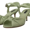 Dolce & Gabbana Women's Elegant Aqua Green Ankle Strap Crystal Sandals