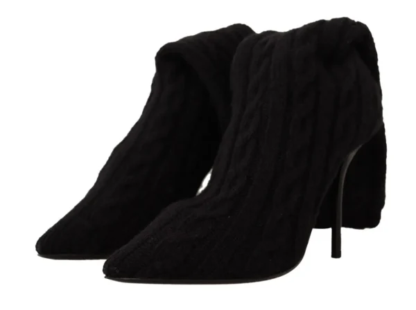 Dolce & Gabbana Women's Elegant Stretch Sock Boots in Black
