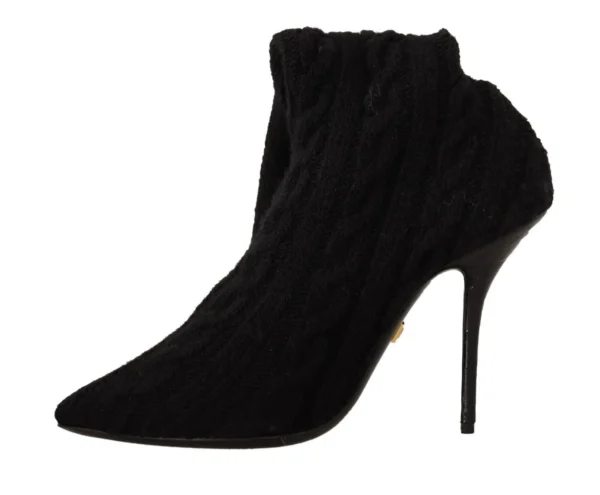 Dolce & Gabbana Women's Elegant Stretch Sock Boots in Black