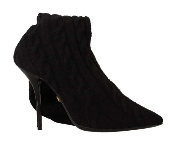 Dolce & Gabbana Women's Elegant Stretch Sock Boots in Black