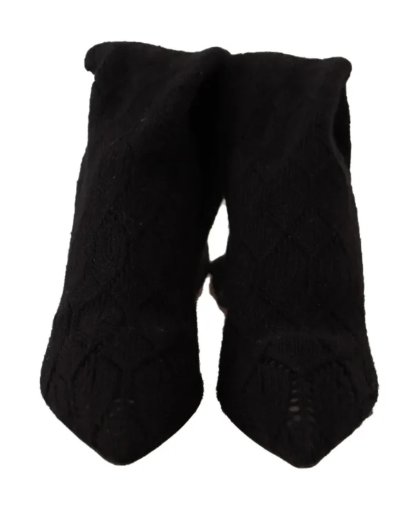 Dolce & Gabbana Women's Elegant Black Stretch Socks Boots