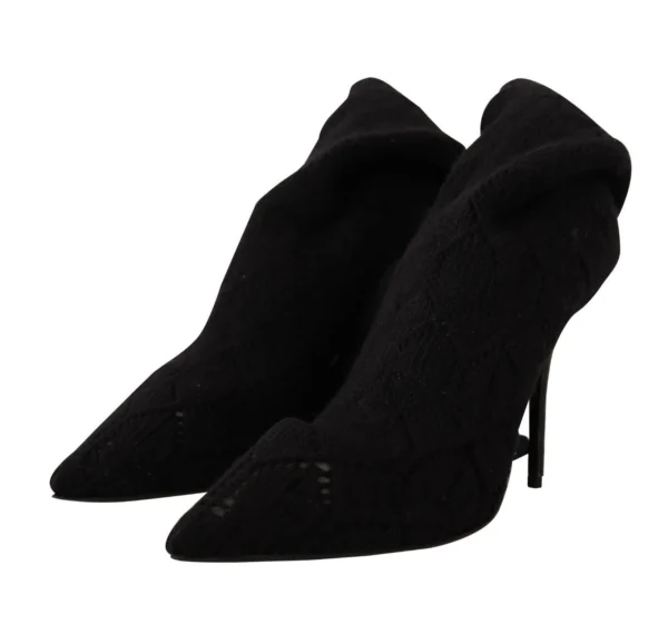 Dolce & Gabbana Women's Elegant Black Stretch Socks Boots