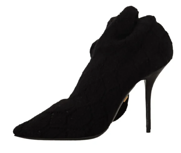 Dolce & Gabbana Women's Elegant Black Stretch Socks Boots