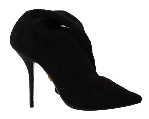 Dolce & Gabbana Women's Elegant Black Stretch Socks Boots