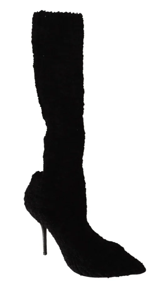 Dolce & Gabbana Women's Chic Black Stretch Sock Boots