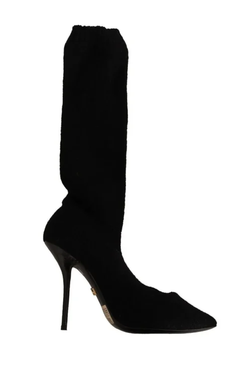 Dolce & Gabbana Women's Elegant Stretch Socks Boots in Black