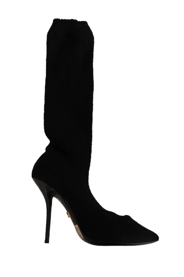 Dolce & Gabbana Women's Elegant Stretch Socks Boots in Black