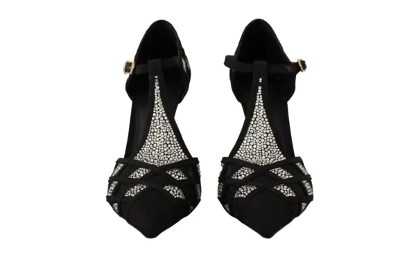 Dolce & Gabbana Women's Elegant Crystal-Embellished Suede Pumps
