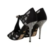 Dolce & Gabbana Women's Elegant Crystal-Embellished Suede Pumps