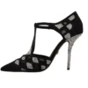Dolce & Gabbana Women's Elegant Crystal-Embellished Suede Pumps