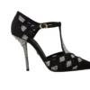 Dolce & Gabbana Women's Elegant Crystal-Embellished Suede Pumps