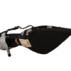 Dolce & Gabbana Women's Elegant Crystal-Embellished Suede Pumps