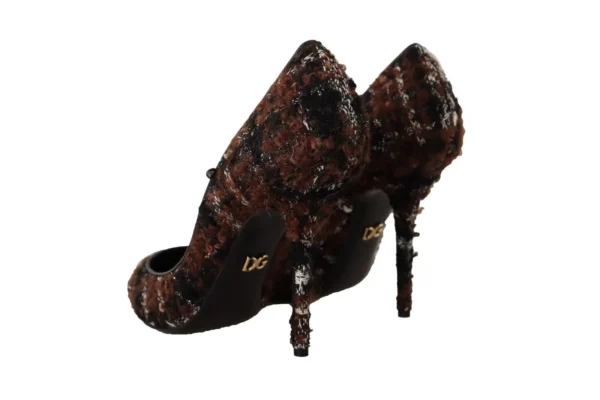 Dolce & Gabbana Women's Elegant Multicolor Tweed Pumps