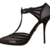 Dolce & Gabbana Women's Elegant Mesh T-Strap Stiletto Pumps