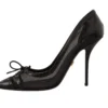 Dolce & Gabbana Women's Elegant Black Mesh Stiletto Pumps