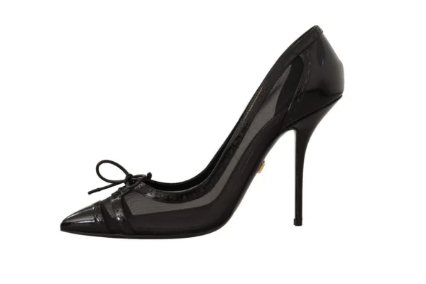 Dolce & Gabbana Women's Elegant Black Mesh Stiletto Pumps